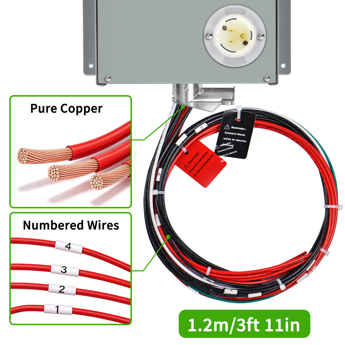 120V 15A 4-Circuit Non-Automatic Transfer Switch