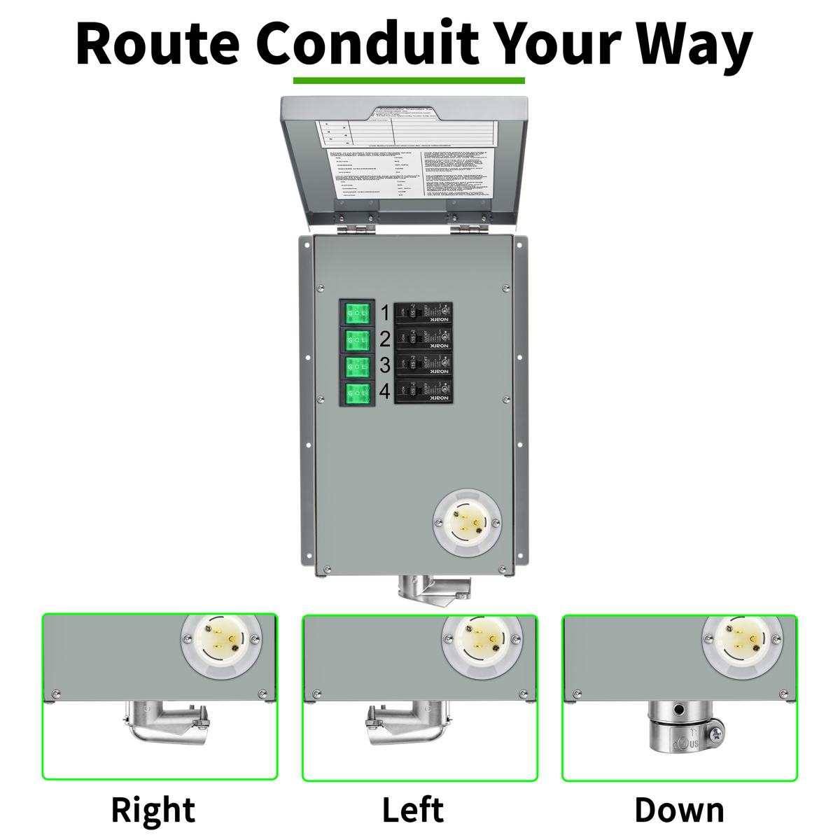 120V 15A 4-Circuit Non-Automatic Transfer Switch