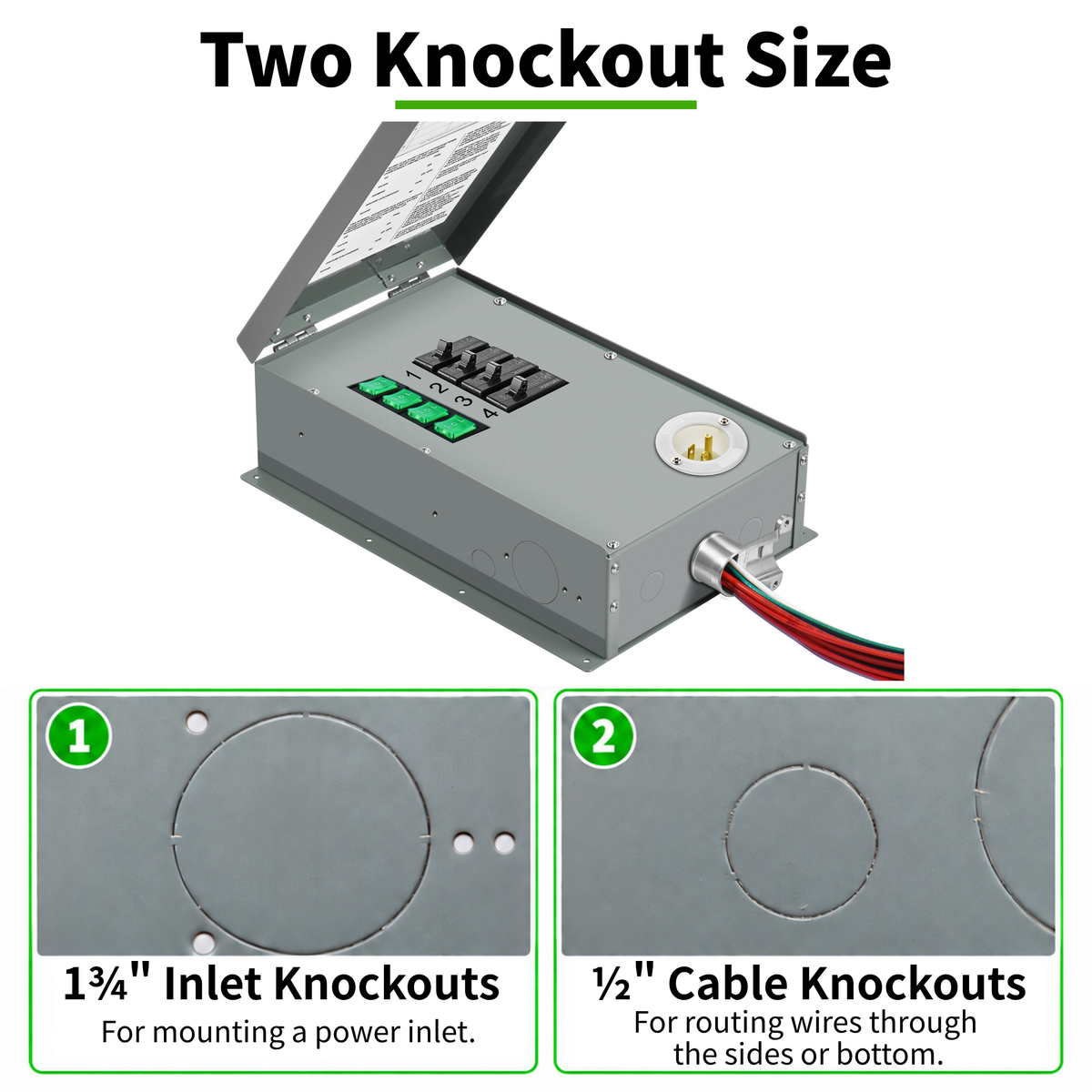 120V 15A 4-Circuit Non-Automatic Transfer Switch