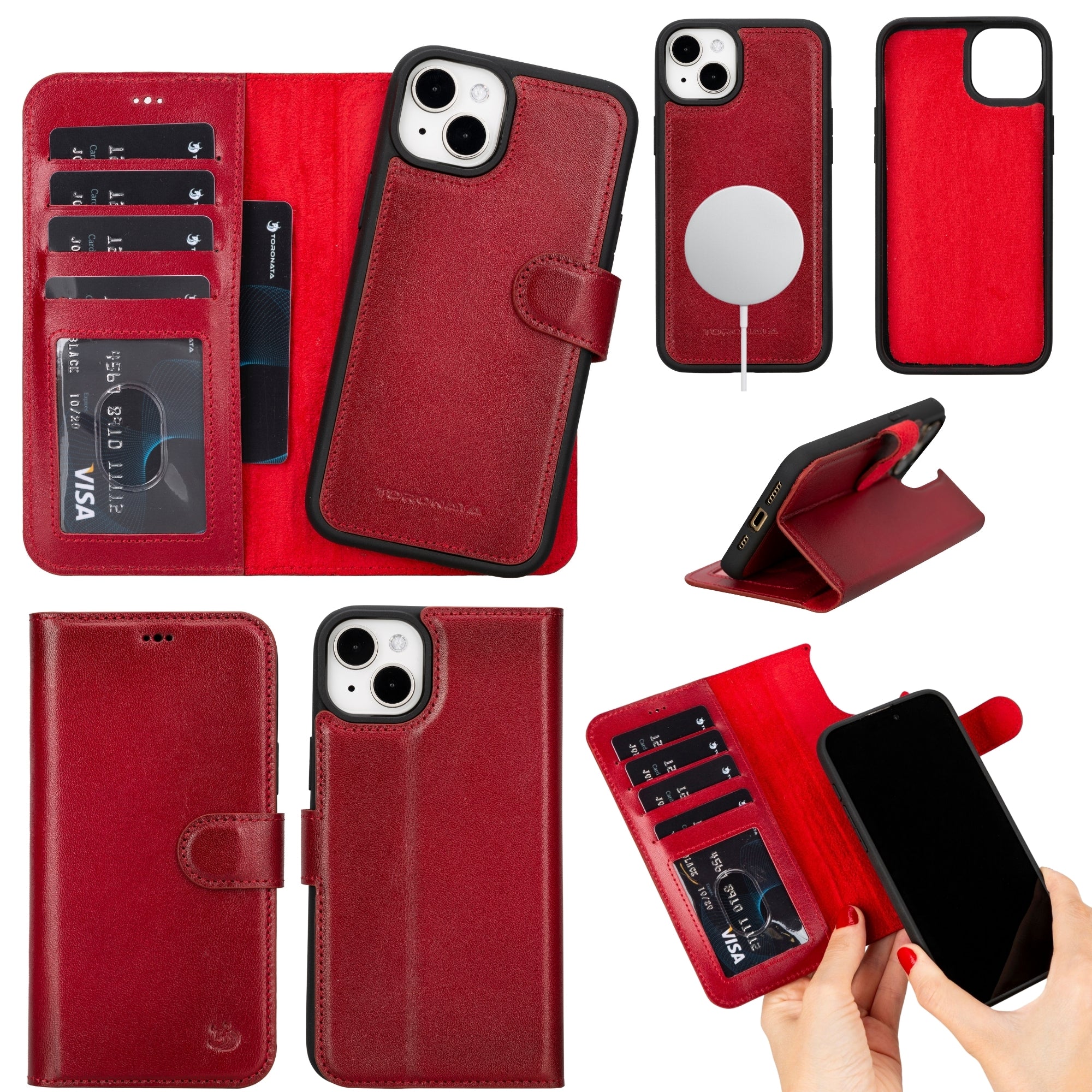 Casper Leather iPhone 14 Plus Wallet Case | MagSafe