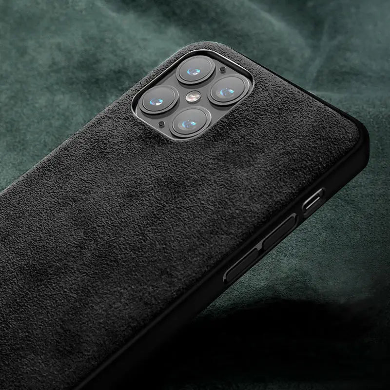 iPhone 14 Anacotte Luxeium premium microfiber suede handcraft iPhone case