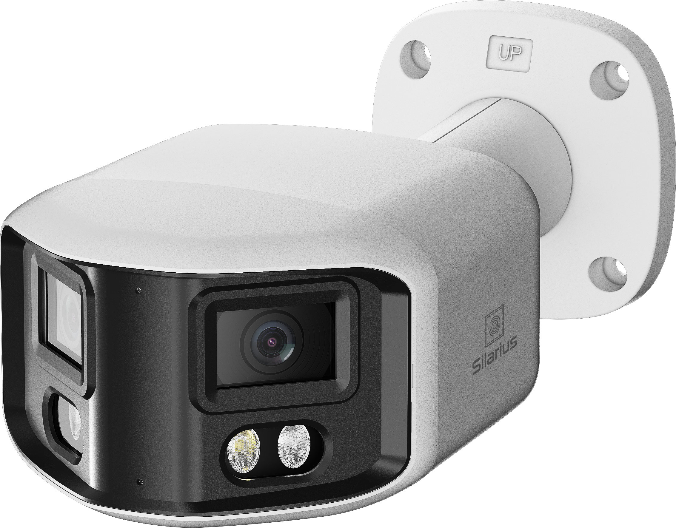 Silarius Pro Series SIL-PB8MP28AU 8MP Smart Dual Illumination Panoramic Auto Stitching ONVIF Bullet Network Camera with 2-Way Audio (NDAA Compliant)