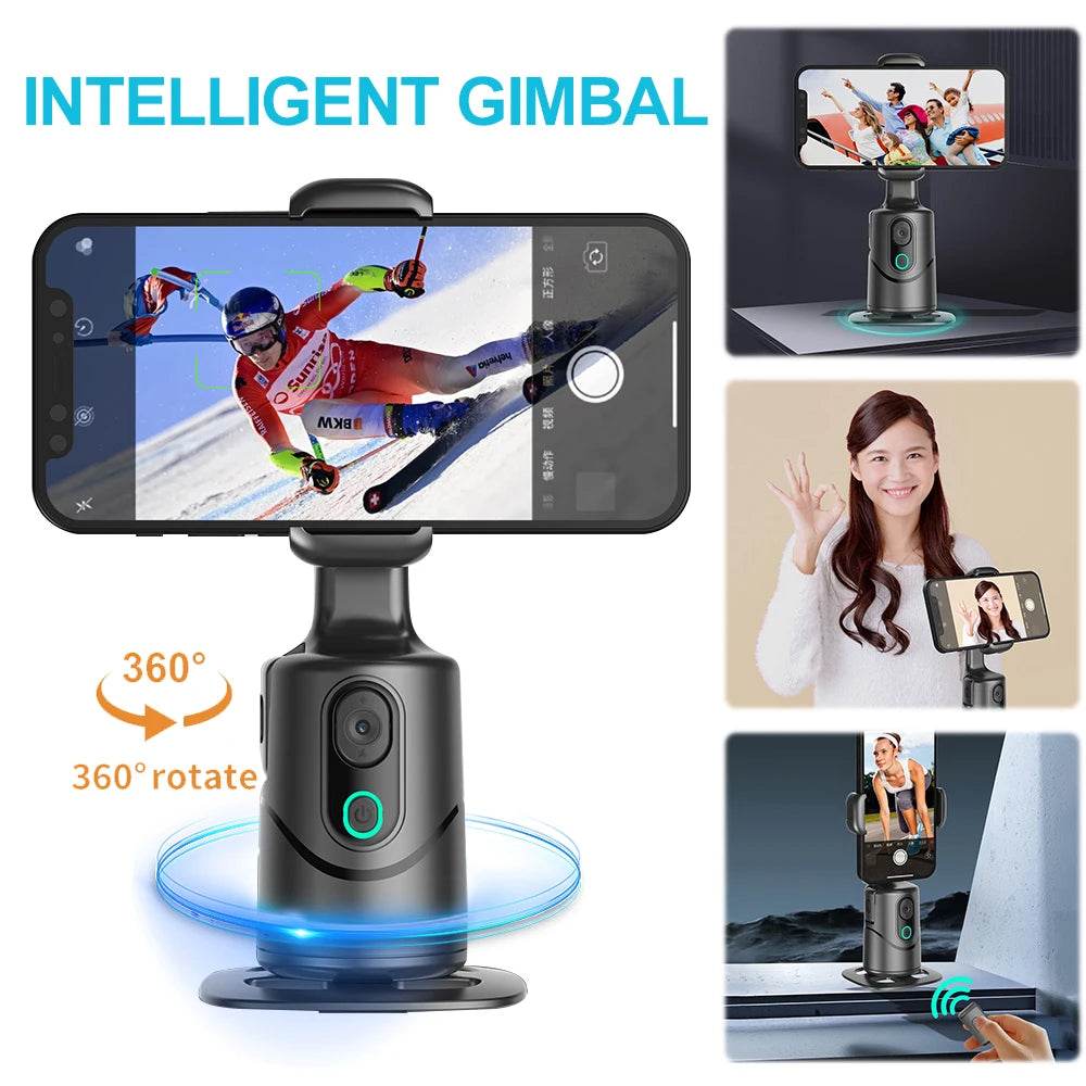 Auto Face Tracking Tripod 360° Rotation for Tiktok Videos
