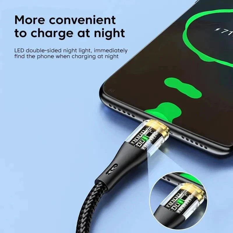 120W USB To Type C Cable Super Fast Charging Data Cord For Xiaomi 12 Redmi Note 11 Samsung S23 S22 Huawei Type-c Charger Cord